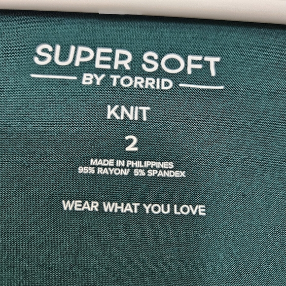 Torrid Super Soft Green Open Cardigan Plus Size 18/20 (Torrid 2) - Picture 4 of 6